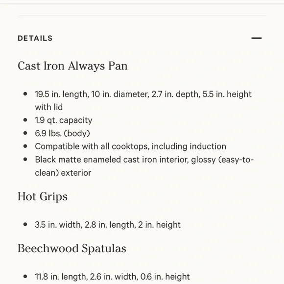 Our Place cast iron always pan set - Picture 8 of 8